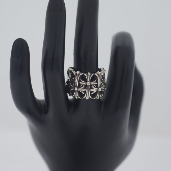 Chrome Hearts Jewelry - Chrome Heart 925 Silver Cemetery Crosses Ring
